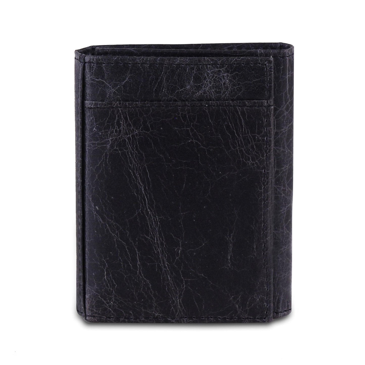 Genuine Buffalo Leather Trifold Wallet For Men