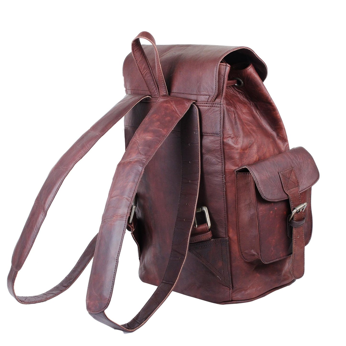 Genuine Vintage Leather Brown Backpack