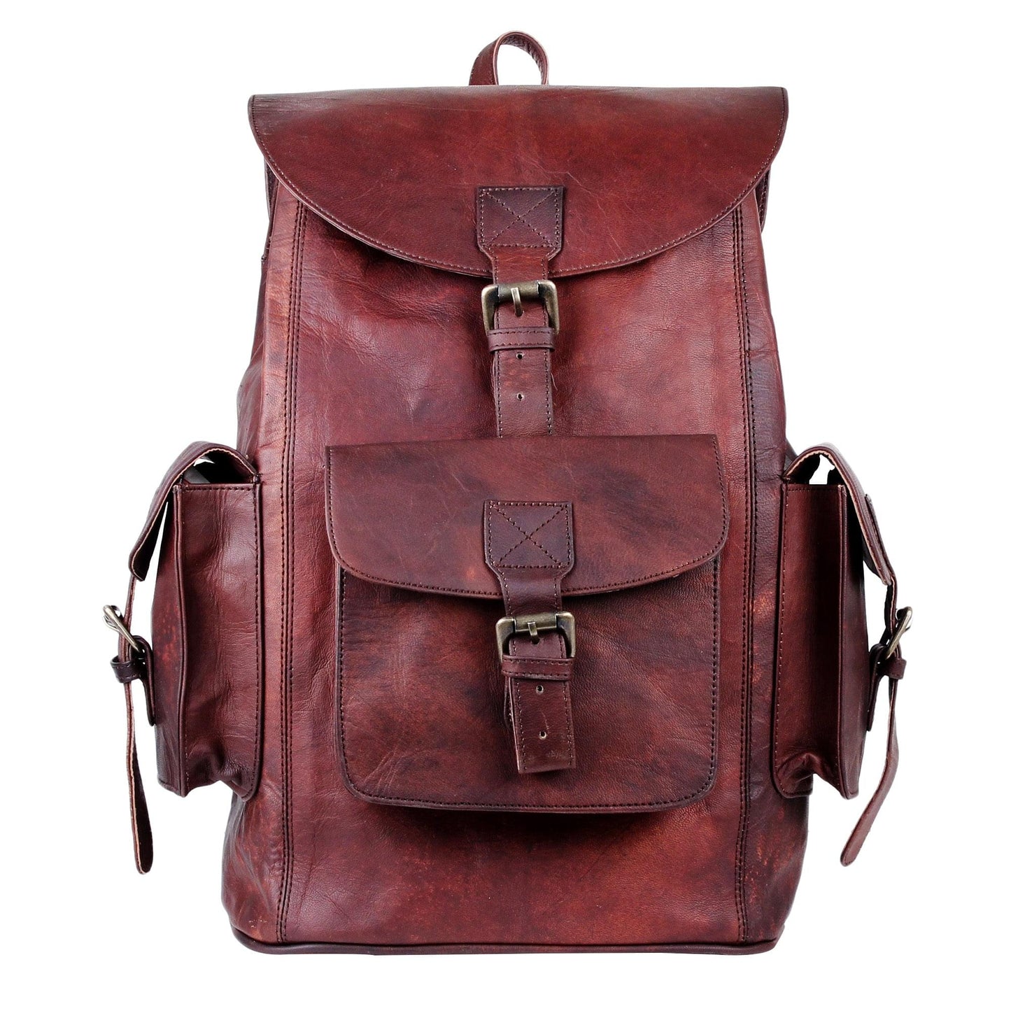 Genuine Vintage Leather Brown Backpack