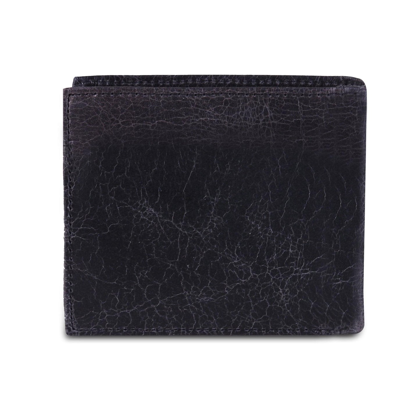 Genuine Buffalo Leather Bifold Wallet For Men - Brown