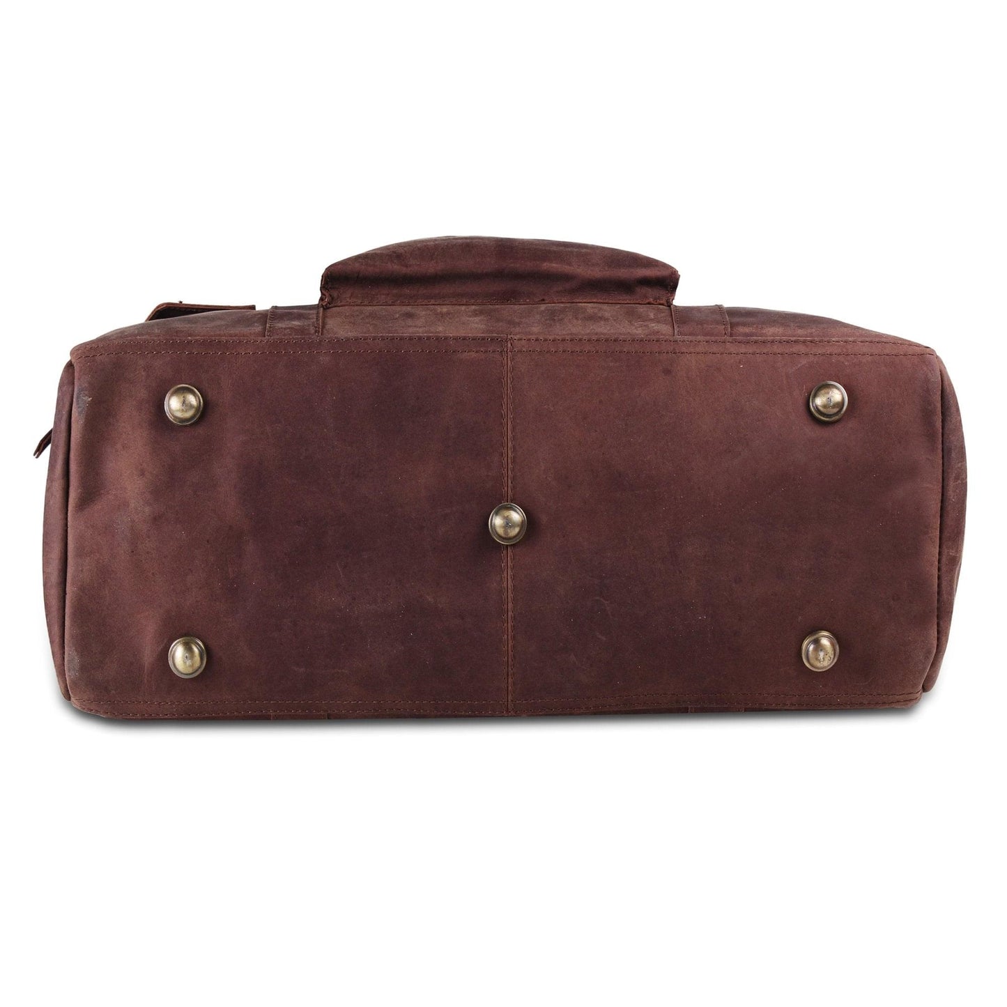 Genuine Leather Travel Weekender 20 Inch Brown Duffle Bag
