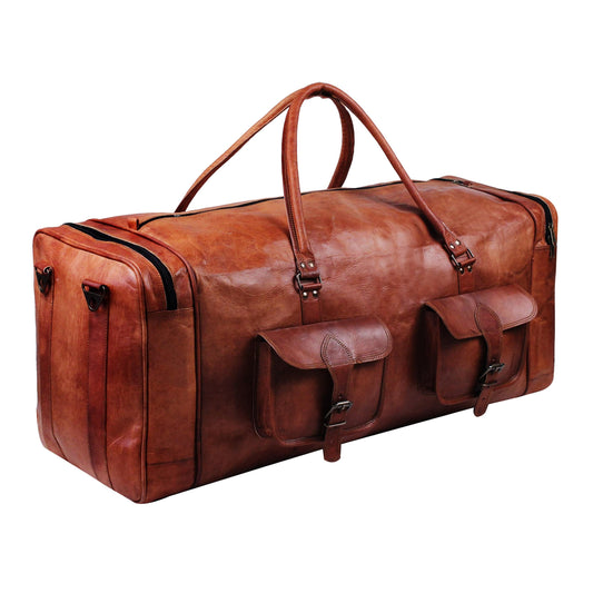 Handmade Leather Duffle Bag