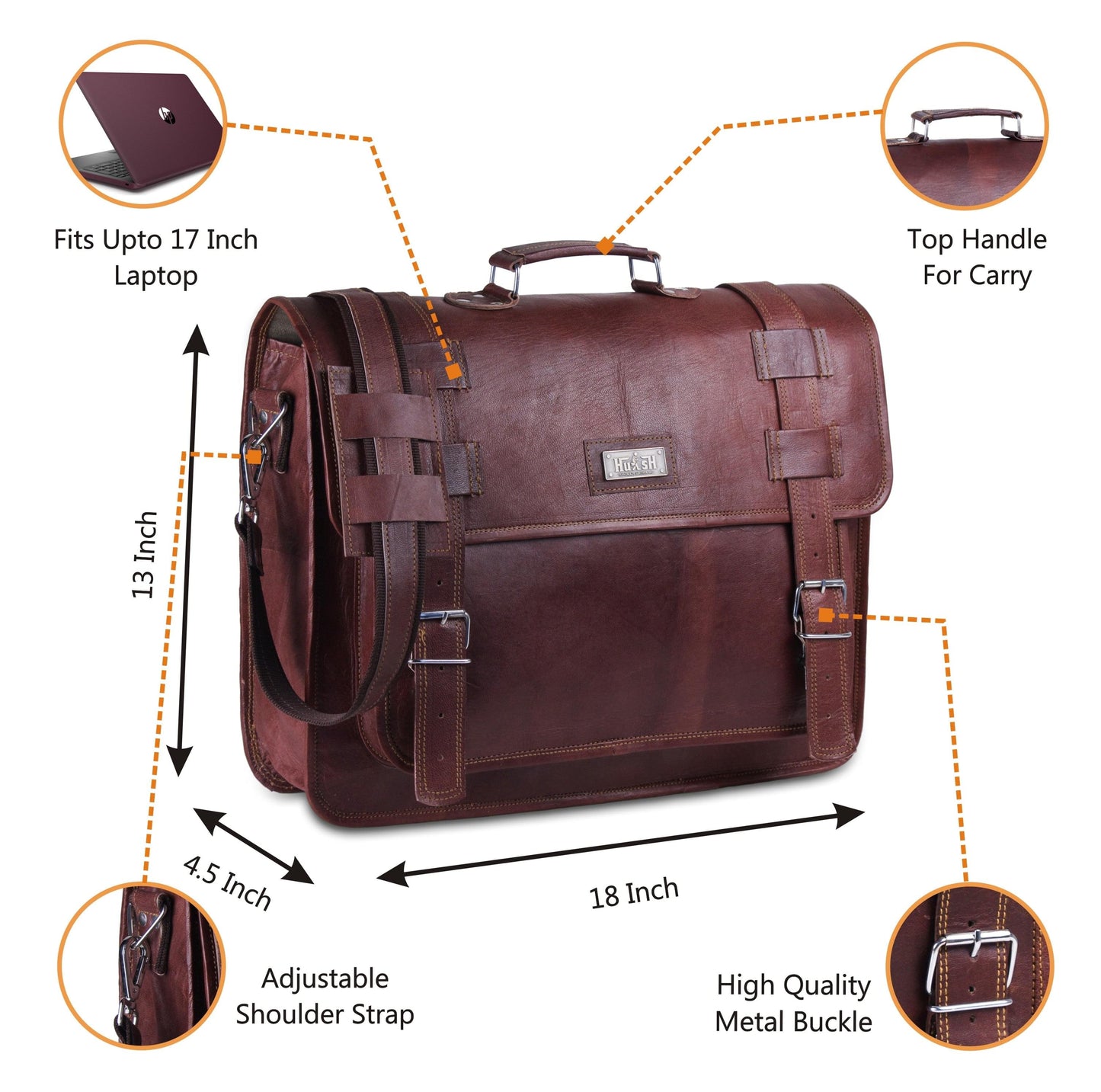 Convertible Leather Messenger Bag