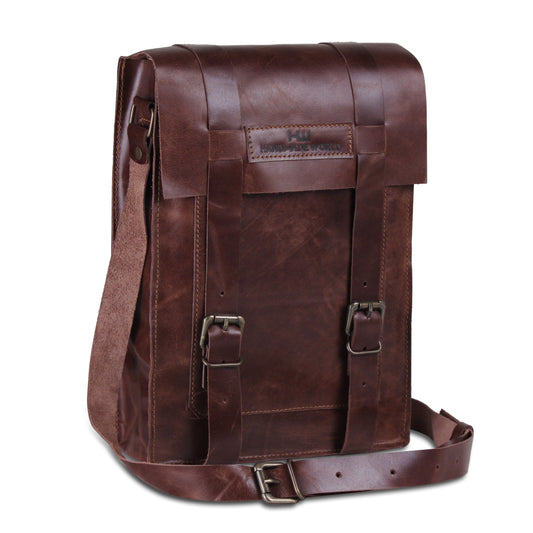 Full Grain Leather iPad Tablet Messenger Bag