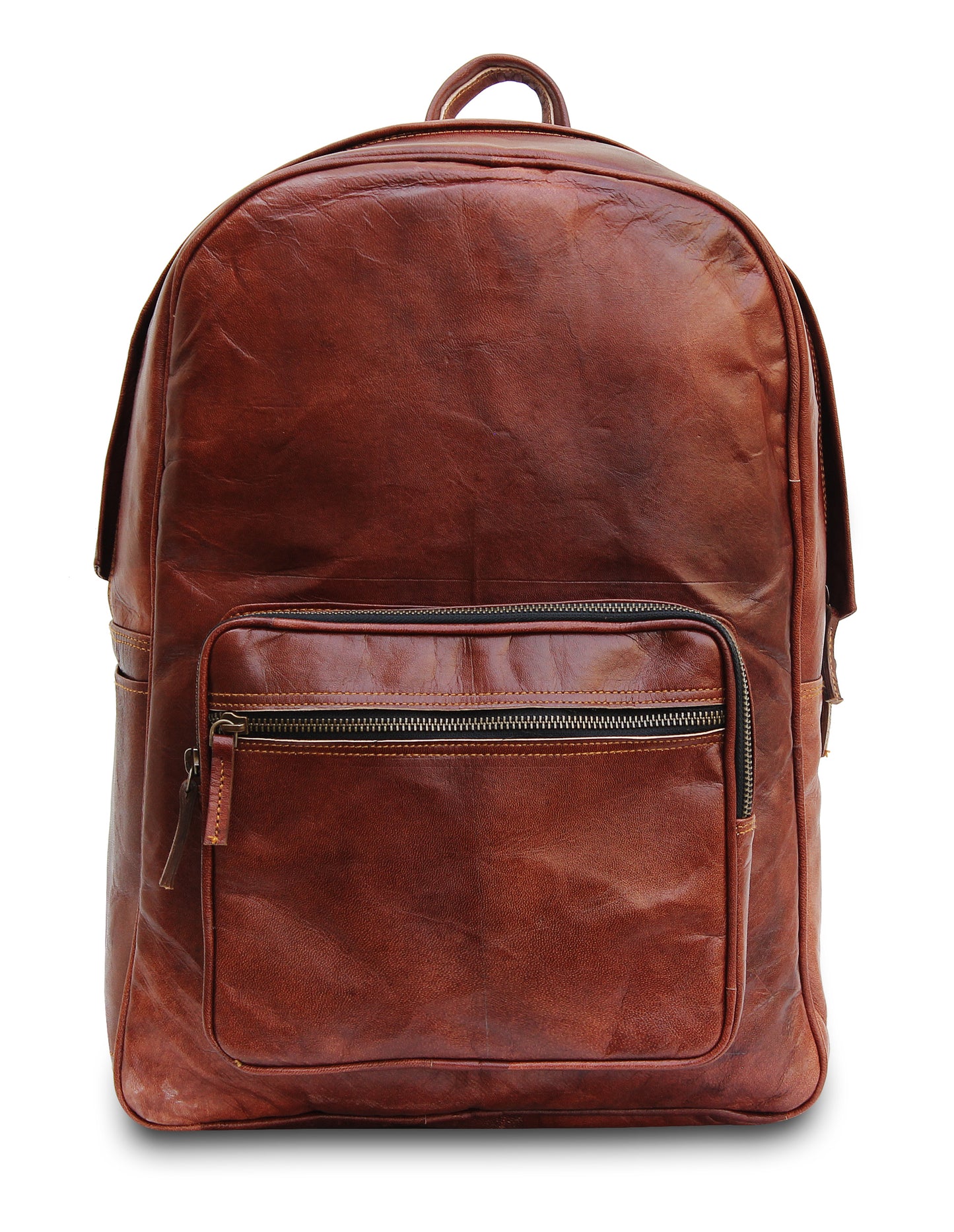 Large Leather Backpack with Laptop Padding