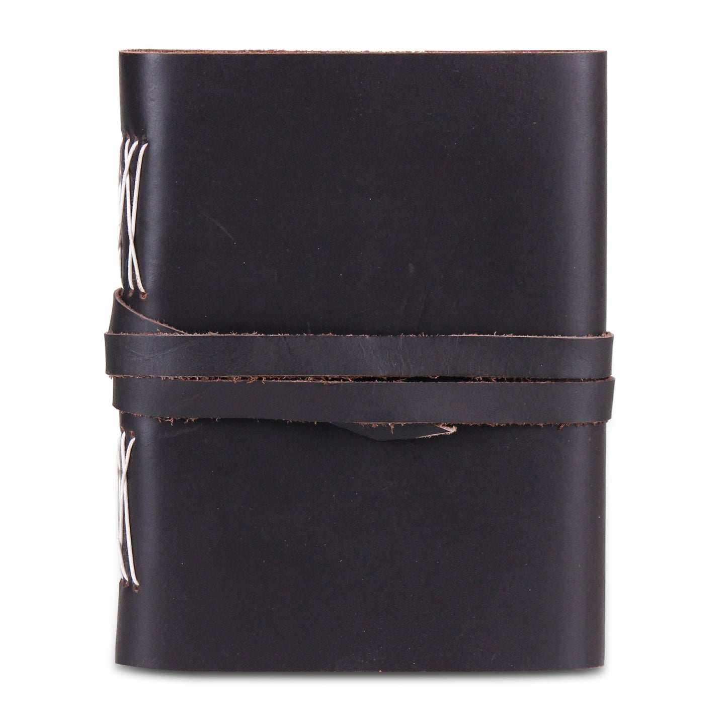 Leather Plain Textured Note Journal Book- Black