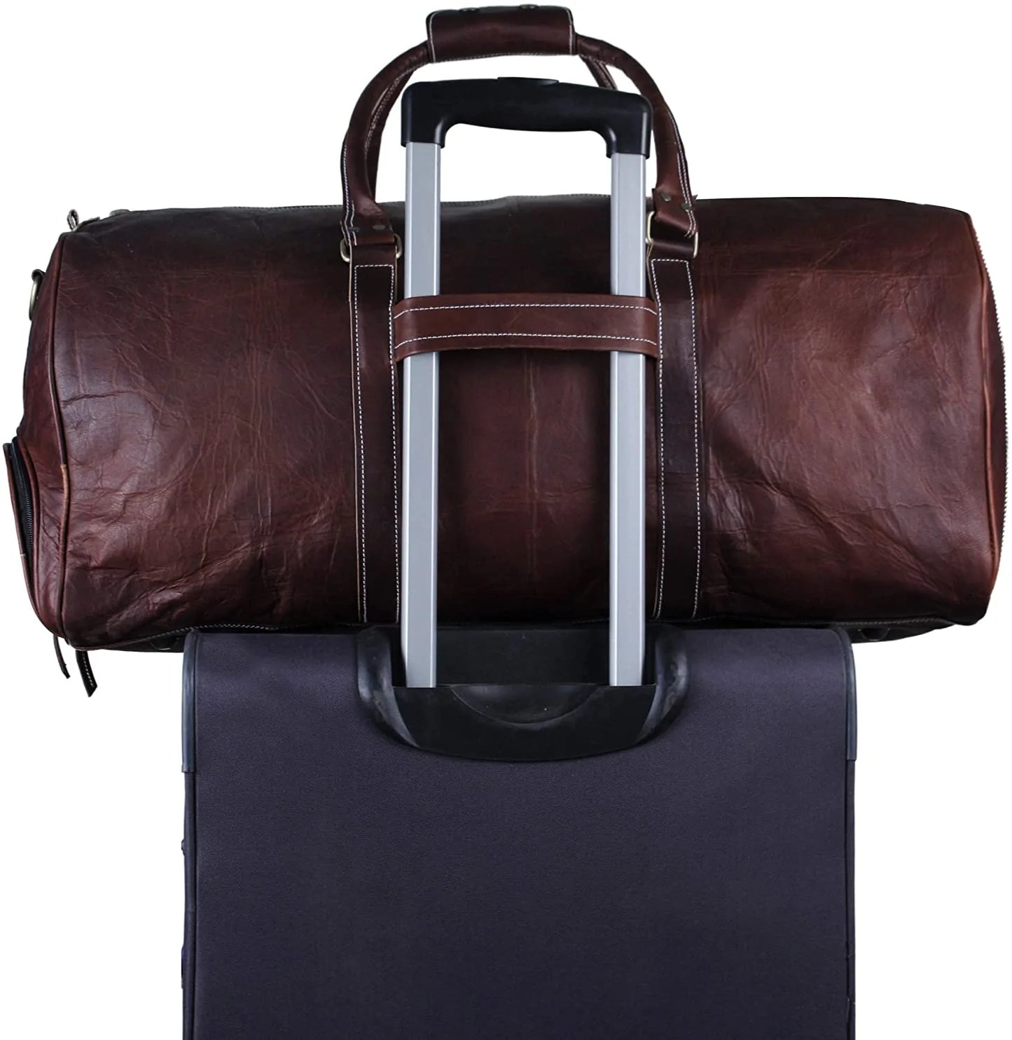 Urban Dark Leather Duffle Bag