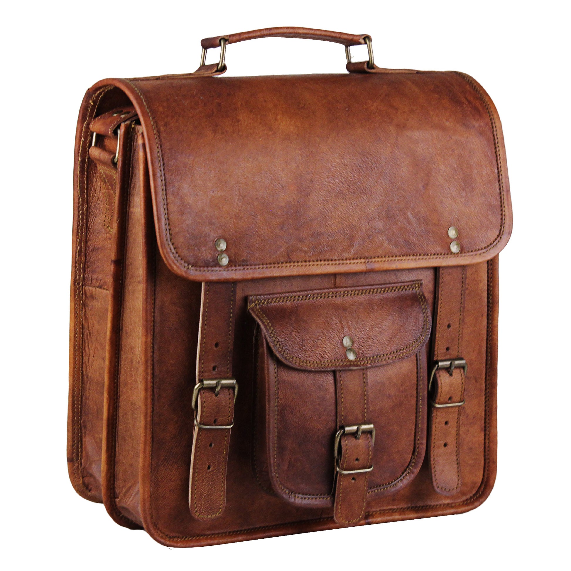 Genuine Full Grain Macbook Pro 13 Leather Messenger Bag