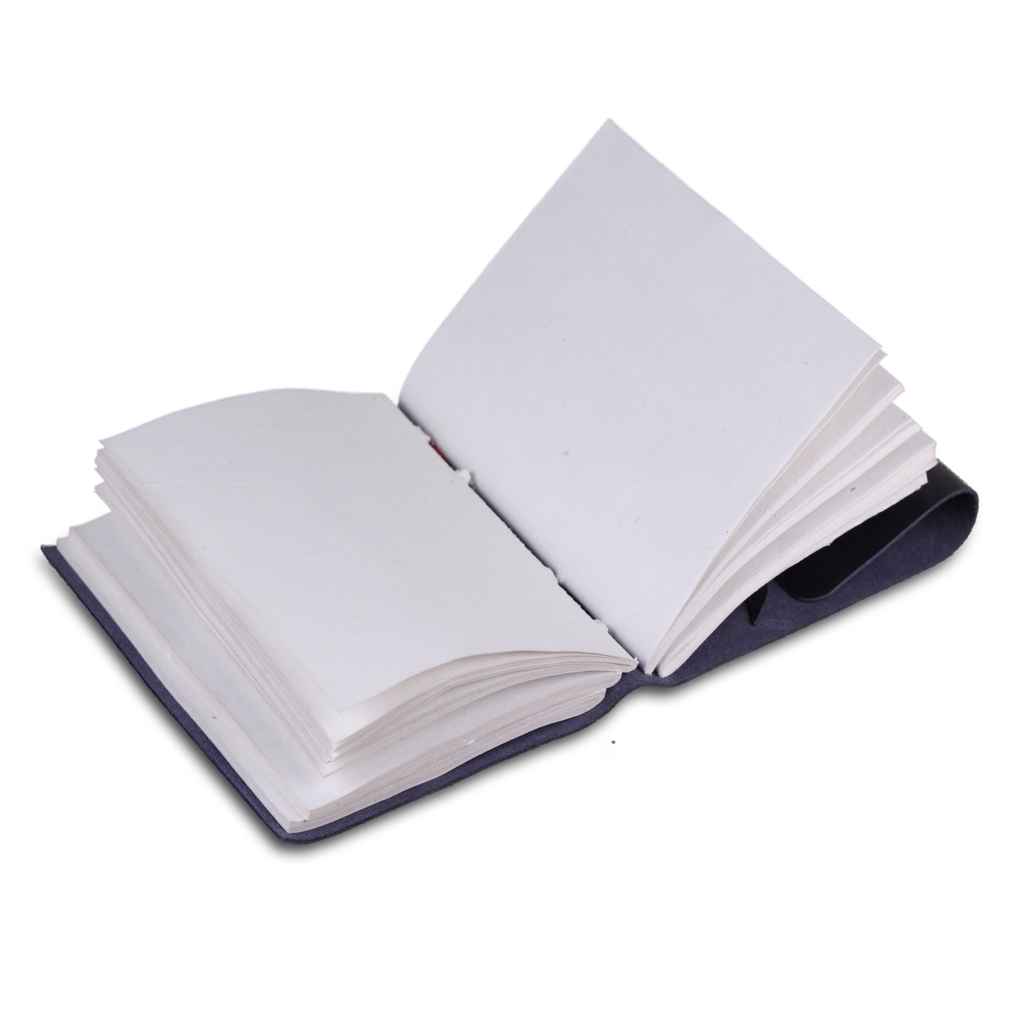 Leather Plain Textured Note Journal Book- Dark Blue