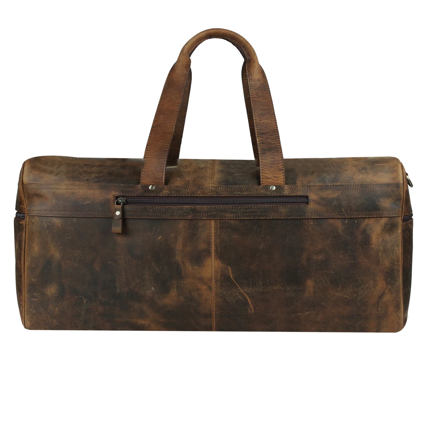 Distressed Leather Duffle Bag