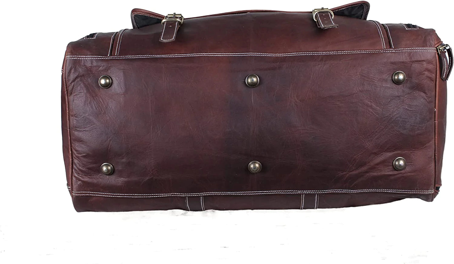 Urban Dark Leather Duffle Bag