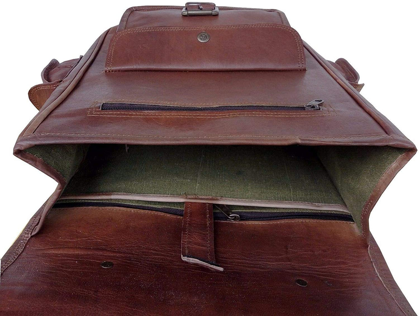 Leather Backpack Brown by Hulsh