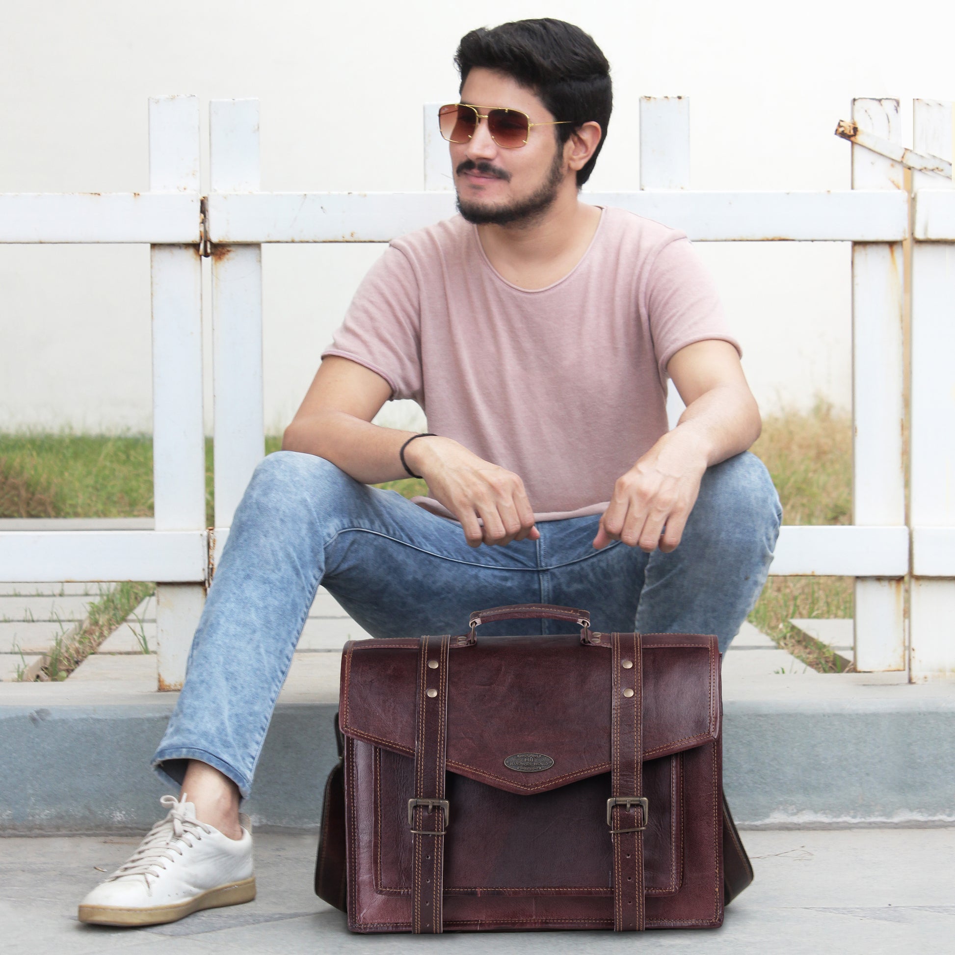 Large Messenger Bag with Adjustable Shoulder Strap