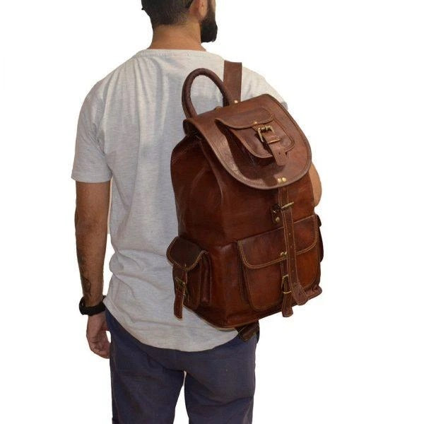 Vintage Leather college bag