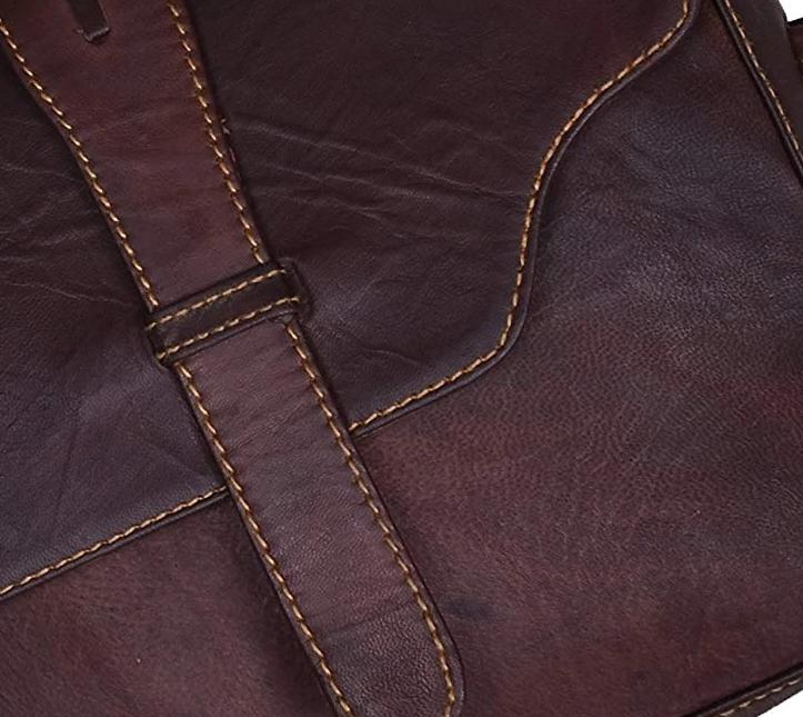 Brown Leather Purse with shoulder strap