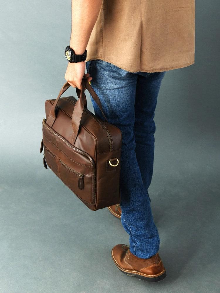 Daniels leather briefcase online