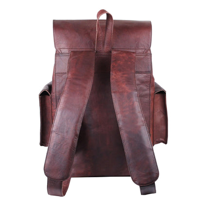 Genuine Vintage Leather Brown Backpack