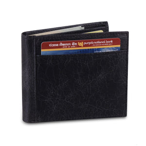 Genuine Buffalo Leather Bifold Wallet For Men - Brown