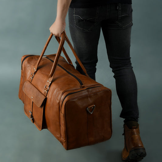 Leather DUffel Bag for travel 