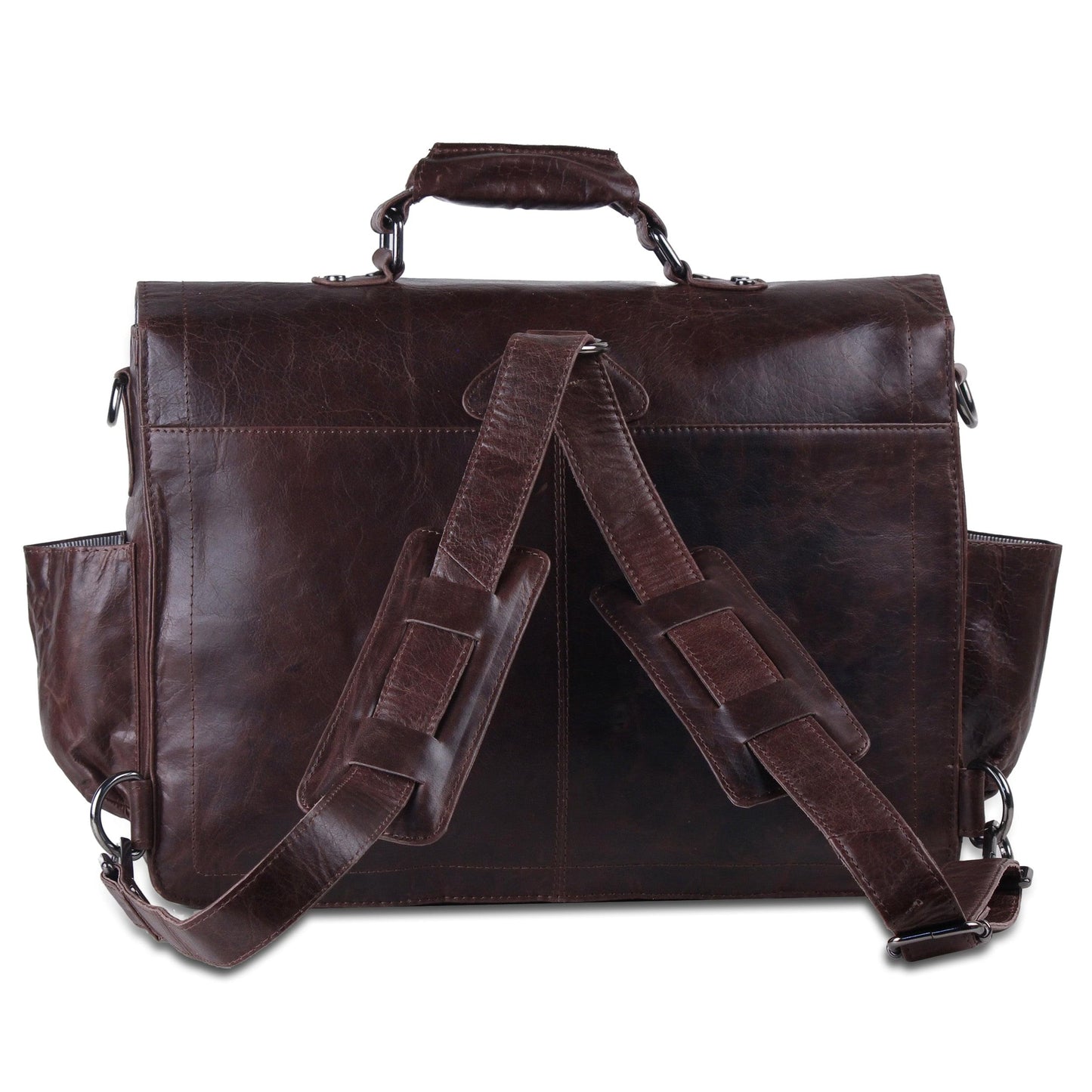 Convertible Leather Backpack Cum Messenger Bag