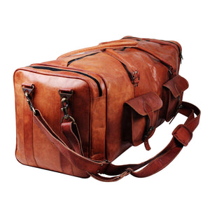 Handmade Leather Duffle Bag