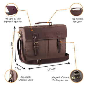 Brown Briefcase Laptop Bag