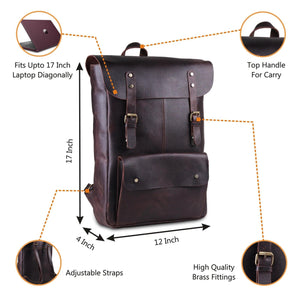 Commute Buffalo Leather Backpack bag