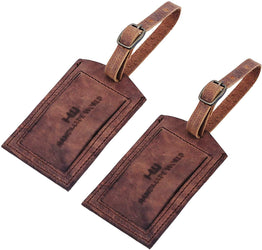 Genuine Leather Luggage Bag Tags | Baggage Travel ID