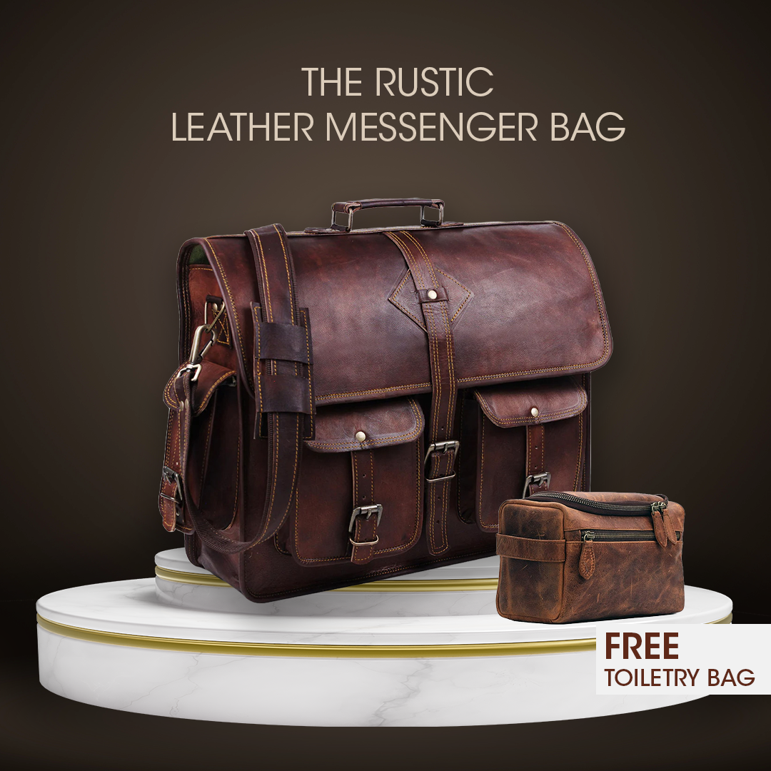 Rustic top messenger bag