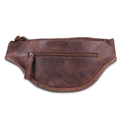 Real Leather Fanny Bag- Brown
