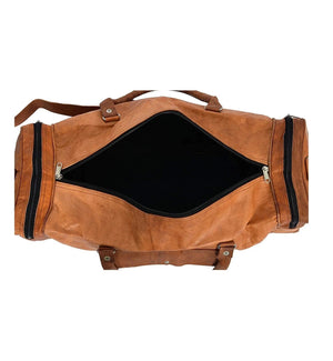 Square Leather Duffle Bag