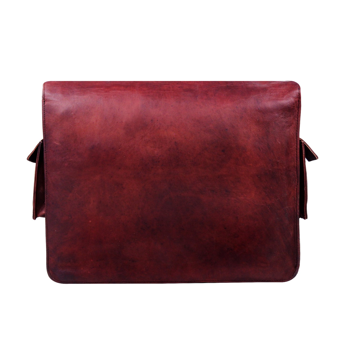 Brown Leather Messenger Bag with Adjustable Shoulder Straps