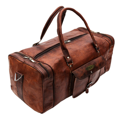 Brown Duffle Weekender Overnight Travel Gym Bag by Hulsh