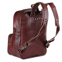 School Travel Leather Backpack