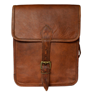 Rustic Vintage Leather Satchel Shoulder Tablet bag