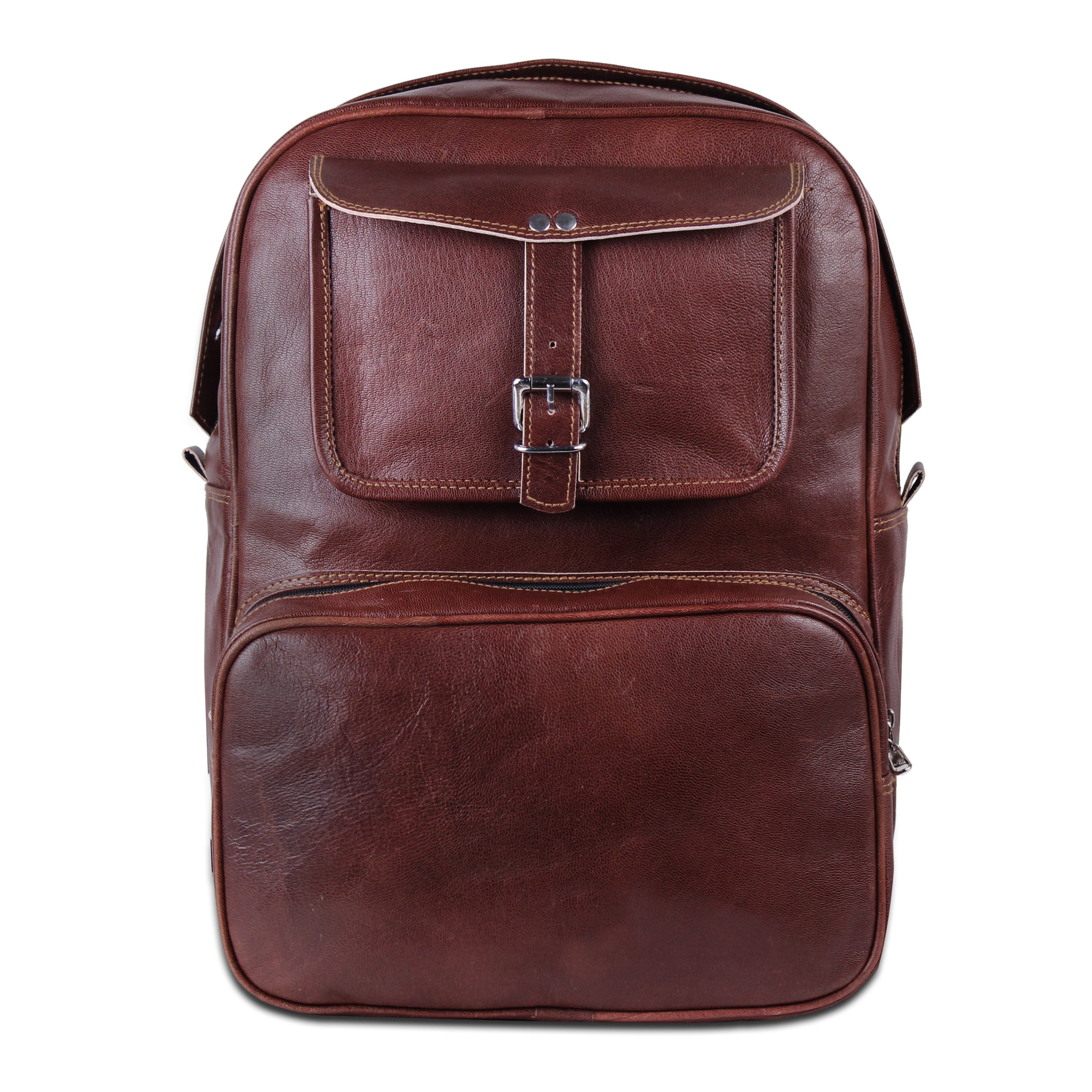 School Travel Leather Backpack