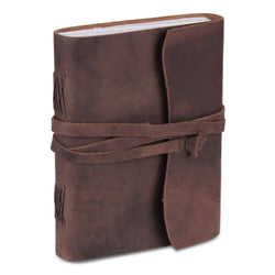 Leather Plain Textured Note Journal Book- Brown