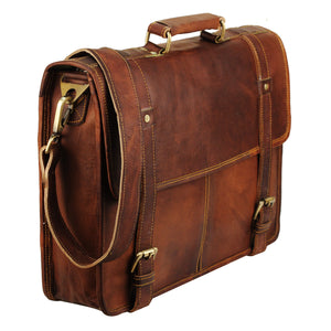 Brown Briefcase Bag by Hulsh