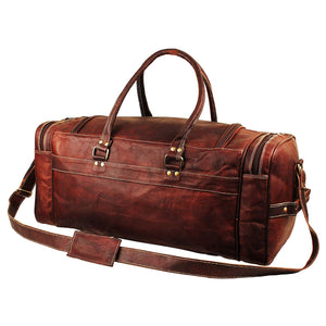 Leather Duffle Bag with Adjustable Strap and Big pocket