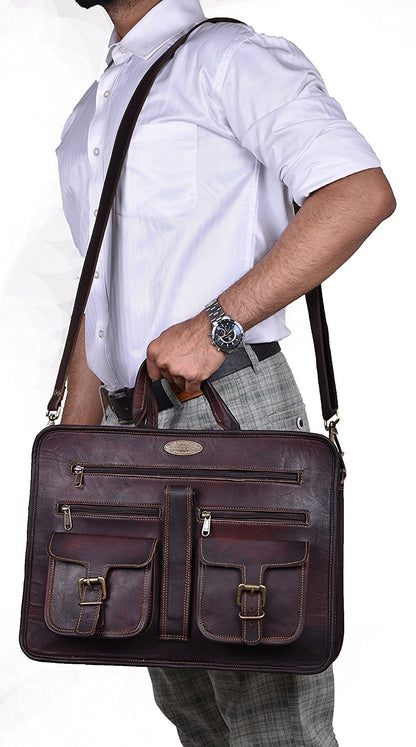 Large Leather Messenger Bag for office, professionals etc.
