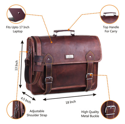 Leather Shoulder Satchel Bag with Top handle and Adjustable Strap