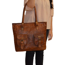Women's Leather Tote Handbag