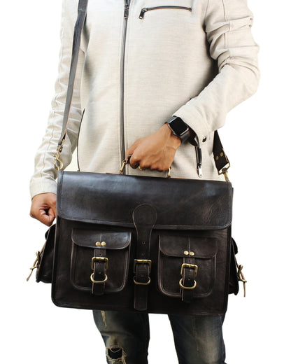 Black Briefcase Bag by Hulsh