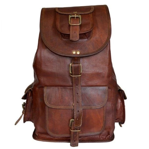 Full Grain leather messenger bag with padded strap