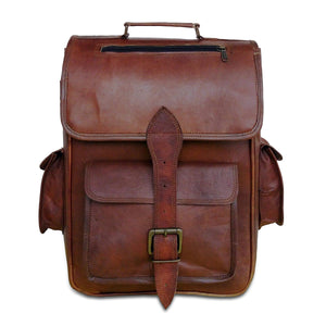Vintage Leather Backpack Bag by Hulsh