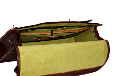 Large Leather Laptop bag with Top Handle